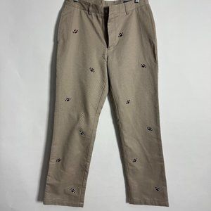NEW VINEYARD VINES MENS FOOTBALL EMBROIDERED CLUB KHAKI PANTS 32X32 🏈🏈🏈